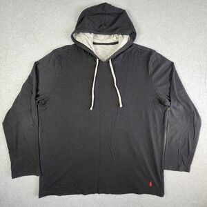 Polo Ralph Lauren Supreme Comfort Long Sleeve Hoodie Mens Large Black Drawstring